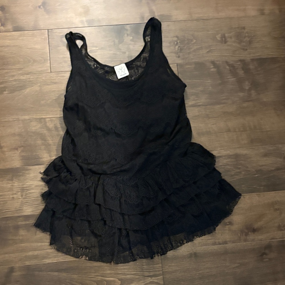 Ella Moss Black Lace Blouse